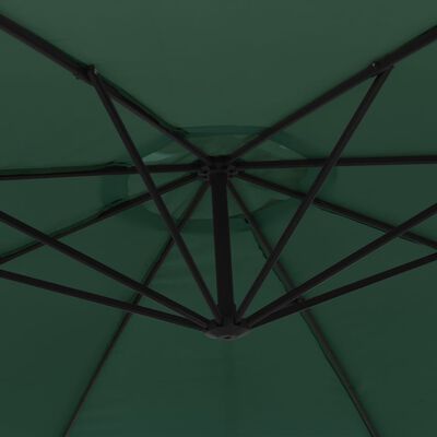 vidaXL Cantilever Garden Parasol 3.5 m Green