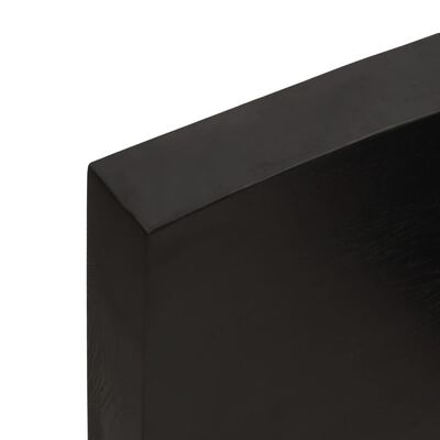 vidaXL Bathroom Countertop Dark Brown 120x60x(2-6) cm Treated Solid Wood