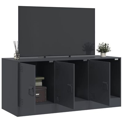 vidaXL TV Cabinet Anthracite 99x39x44 cm Steel