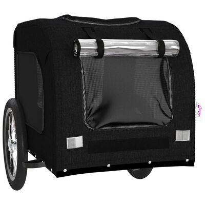 vidaXL Pet Bike Trailer Black Oxford Fabric and Iron