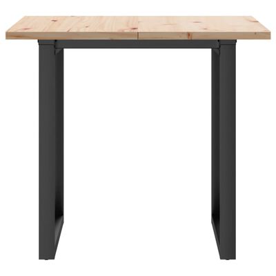 vidaXL Dining Table O-Frame 90x90x75.5 cm Solid Wood Pine and Cast Iron