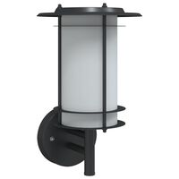 vidaXL Outdoor Wall Light Black Stainless Steel