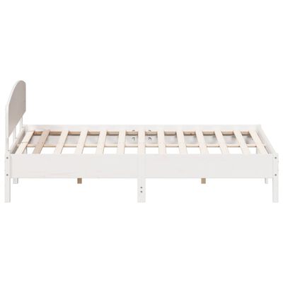 vidaXL Bed Frame without Mattress White 200x200 cm Solid Wood Pine