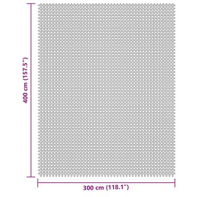 vidaXL Camping Floor Mat Cream 4x3 m