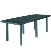 vidaXL Garden Table Green 210x96x72 cm Plastic