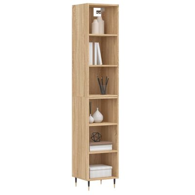 vidaXL Highboard Sonoma Oak 34.5x32.5x180 cm Engineered Wood