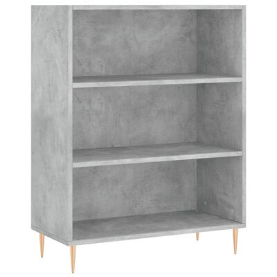 vidaXL Bookcase Concrete Grey 69.5x32.5x90 cm Engineered Wood