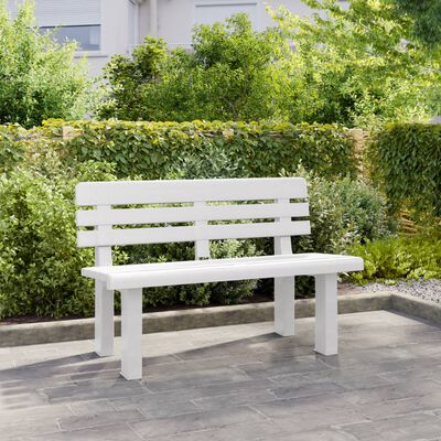 vidaXL Garden Bench White 110x52x71 cm Polypropylene