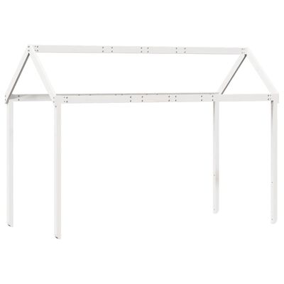 vidaXL Loft Bed with Ladder and Roof without Mattress White 80x200 cm