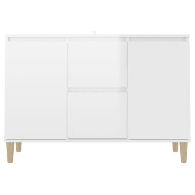 vidaXL Sideboard High Gloss White 101x35x70 cm Engineered Wood