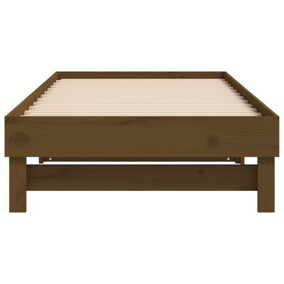 vidaXL Pull-out Day Bed without Mattress Honey Brown 2x(90x190) cm