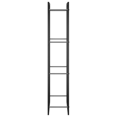 vidaXL Firewood Rack Matt Black 50x28x132 cm Steel