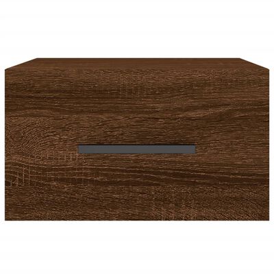 vidaXL Wall-mounted Bedside Cabinets 2 pcs Brown Oak 35x35x20 cm