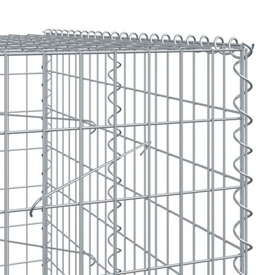 vidaXL Gabion Basket with Cover 800x100x200 cm Galvanised Iron