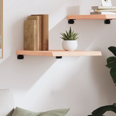 vidaXL Wall Shelf 40x50x(2-4) cm Untreated Solid Wood Oak