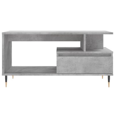 vidaXL Coffee Table Concrete Grey 90x49x45 cm Engineered Wood