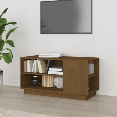 vidaXL TV Cabinet Honey Brown 80x35x40.5 cm Solid Wood Pine