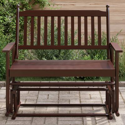 vidaXL Glider Bench Brown 118x70x104.5 cm Solid Wood Poplar