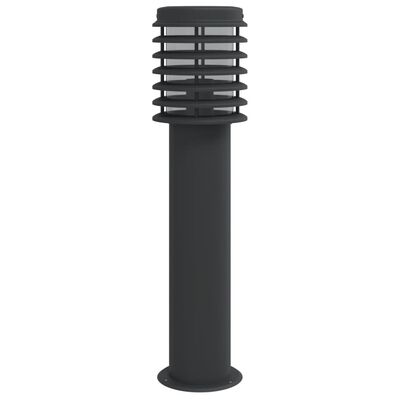 vidaXL Outdoor Floor Lamp Black 60 cm Stainless Steel