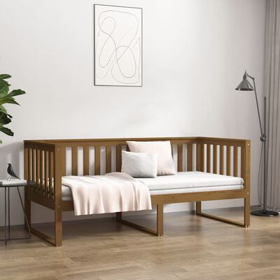 vidaXL Day Bed without Mattress Honey Brown 90x190 cm Single Solid Wood Pine