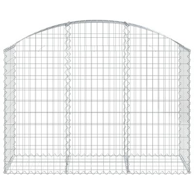 vidaXL Arched Gabion Basket 150x50x100/120 cm Galvanised Iron