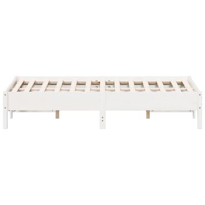 vidaXL Bed Frame without Mattress White 140x190 cm Solid Wood Pine