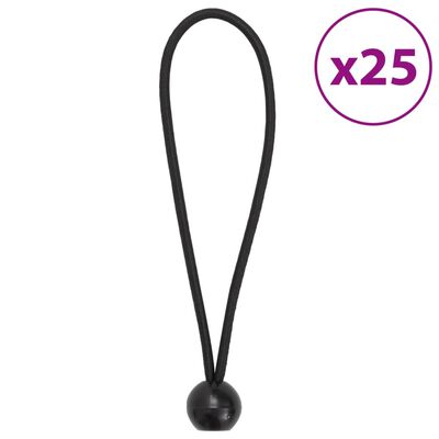 vidaXL Bungee Cords with Balls 25 pcs 21 x 0.5 cm