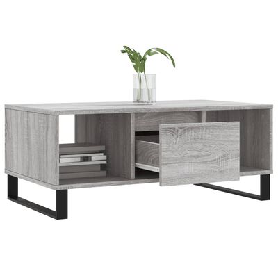 vidaXL Coffee Table Grey Sonoma 90x50x36.5 cm Engineered Wood