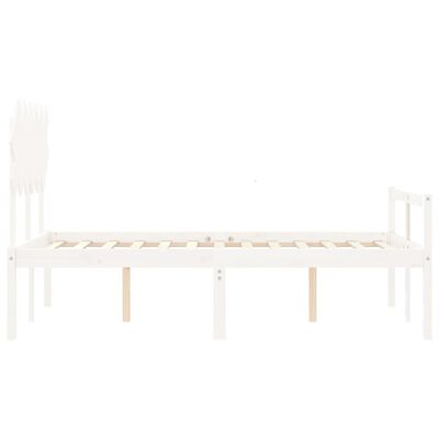 vidaXL Senior Bed without Mattress White Small Double Solid Wood