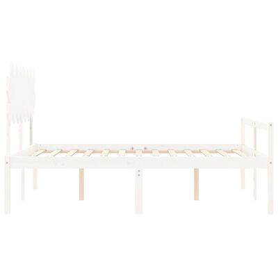 vidaXL Senior Bed without Mattress White 140x200 cm Solid Wood