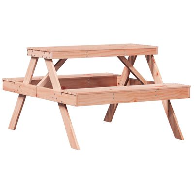 vidaXL Picnic Table 105x134x75 cm Solid Wood Douglas