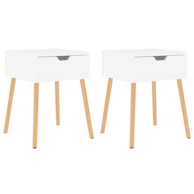 vidaXL Bedside Cabinets 2 pcs High Gloss White 40x40x56 cm Engineered Wood