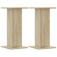 vidaXL Speaker Stands 2 pcs Sonoma Oak 30x30x60 cm Engineered Wood