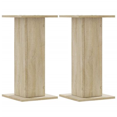 vidaXL Speaker Stands 2 pcs Sonoma Oak 30x30x60 cm Engineered Wood