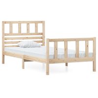 vidaXL Bed Frame without Mattress Solid Wood 90x200 cm (810067+814124)