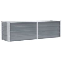 vidaXL Garden Raised Bed Galvanised Steel 160x40x45 cm Grey