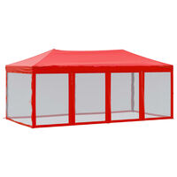 vidaXL Folding Party Tent with Sidewalls Red 3x6 m