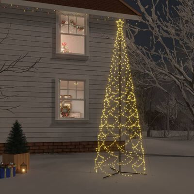 vidaXL Christmas Cone Tree Warm White 732 LEDs 160x500 cm