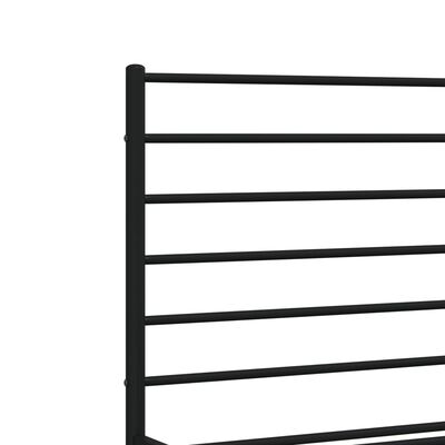 vidaXL Metal Bed Frame without Mattress with Footboard Black 200x200 cm