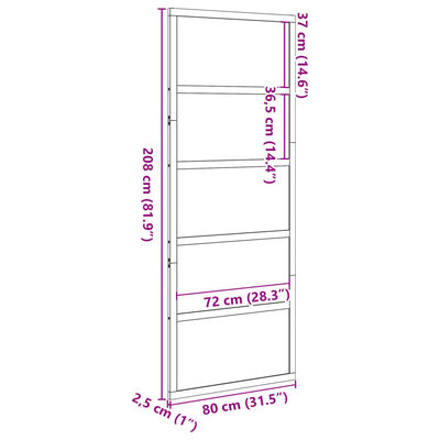 vidaXL Barn Door Wax Brown 80x208 cm Solid Wood Pine