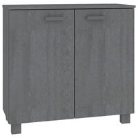 vidaXL Sideboard HAMAR Dark Grey 85x35x80 cm Solid Wood Pine