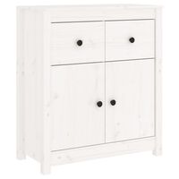 vidaXL Sideboard White 70x35x80 cm Solid Wood Pine