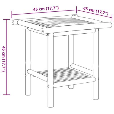 vidaXL Coffee Table 45x45x45 cm Bamboo