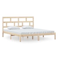 vidaXL Bed Frame without Mattress Super King Solid Wood