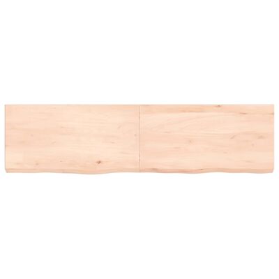 vidaXL Bathroom Countertop 120x30x(2-6) cm Untreated Solid Wood