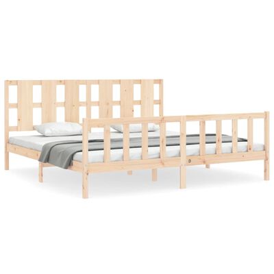 vidaXL Bed Frame without Mattress 200x200 cm Solid Wood Pine