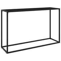 vidaXL Console Table Black 120x35x75 cm Tempered Glass