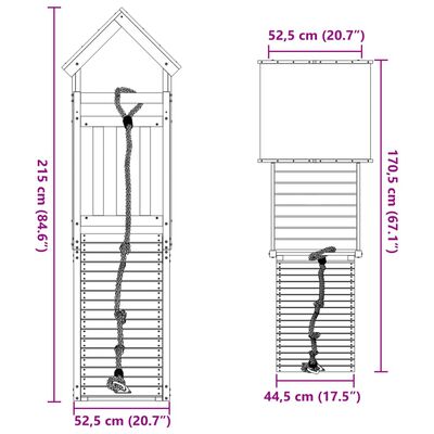 vidaXL Outdoor Playset Solid Wood Douglas