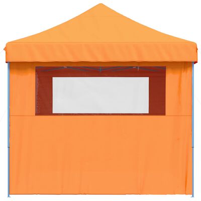 vidaXL Foldable Party Tent Pop-Up with 4 Sidewalls Orange