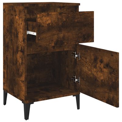 vidaXL Bedside Cabinet Smoked Oak 40x35x70 cm